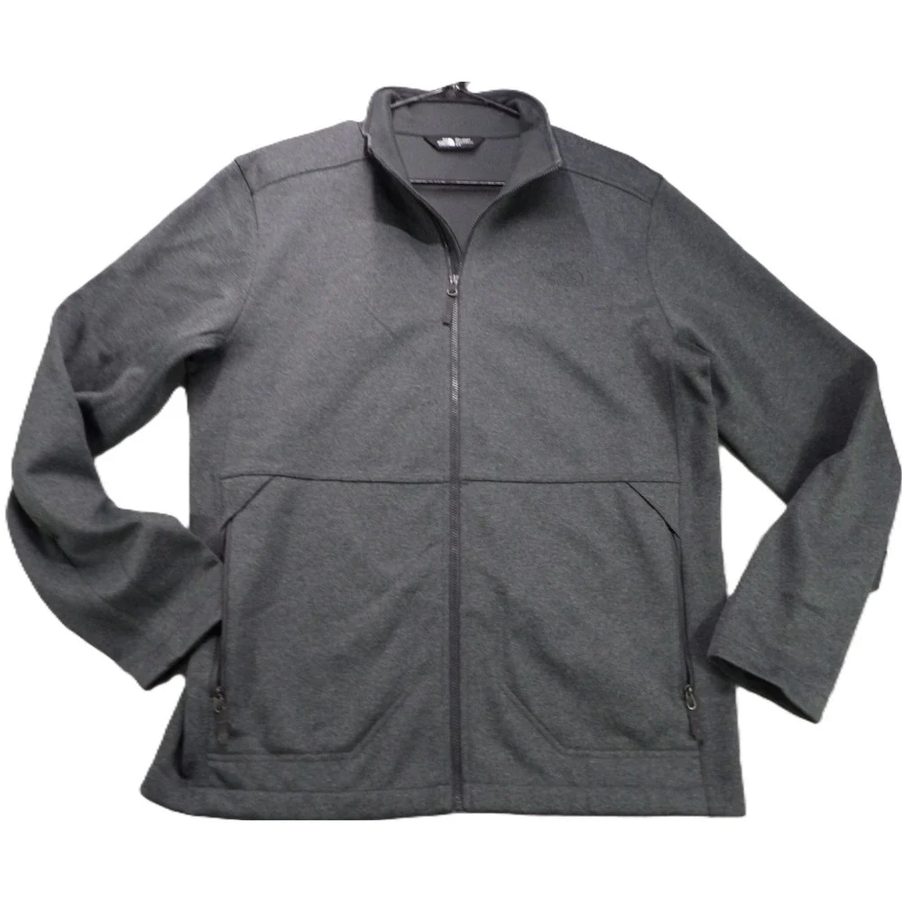 The North Face Apex Canyonwall Windwall Softshell Zip Jacket Men M Dark Heather